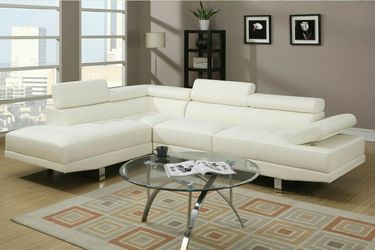 new In box sectional sofa couch white or black or red
