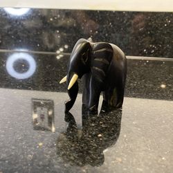 Handmade Wooden Elephant 3” Figurine 