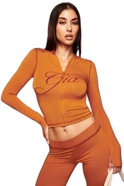 I Am Gia Women’s 2 Piece Set (Orange)