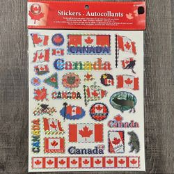 New Metallic Canada Scrapbook Stickers