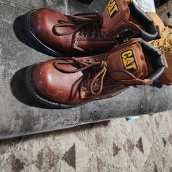 Leather Caterpiller Work Boots .