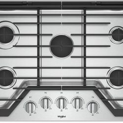 Whirlpool WCG77US0HS
30 Inch Gas Cooktop with 5 Sealed Burners, 