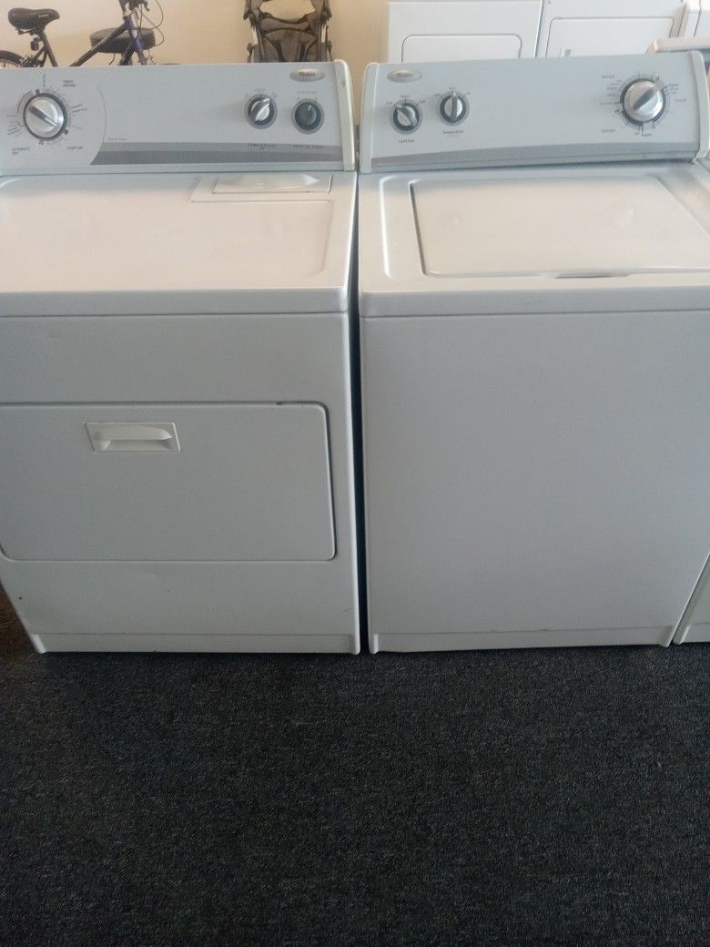 Matching washer and electric dryer set with warranty 