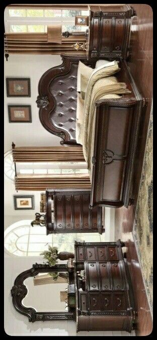 πQUALITYπ Stanley Cherry Brown Sleigh Bedroom Set