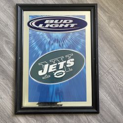 NY Jets Bud Light Mirror/wall Art 