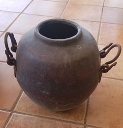 Vintage 14 Lb Hand Forged Copper With Iron Handles