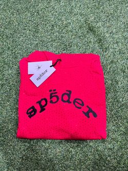 Red rhinestone spider hoodie