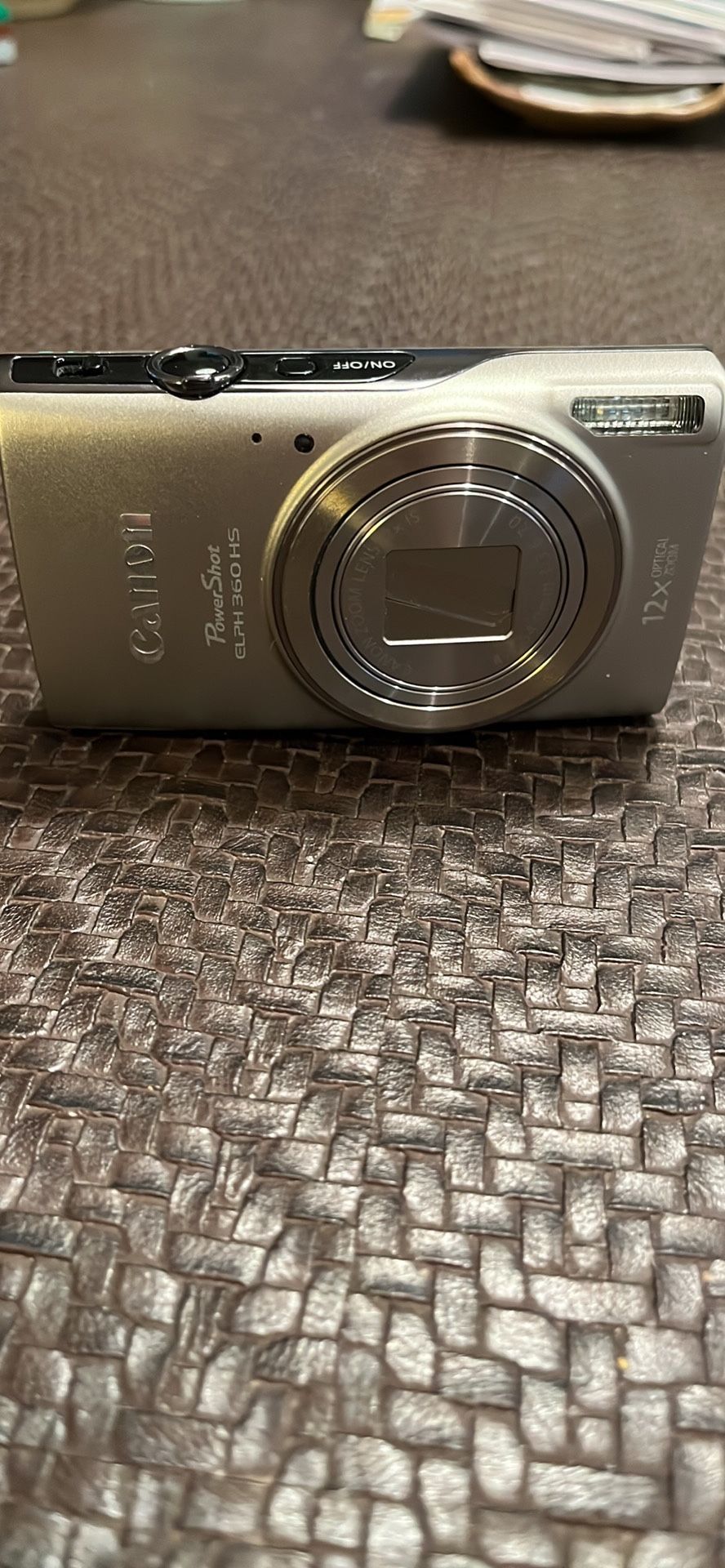 Canon PowerShot ELPH 360 HS Digital Camera Silver EUC