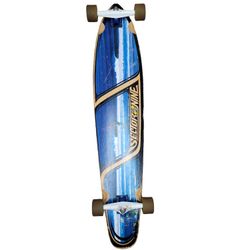 Vtg Sector 9 Skateboard 46" By 10 " Longboard Surf Beach Graphic