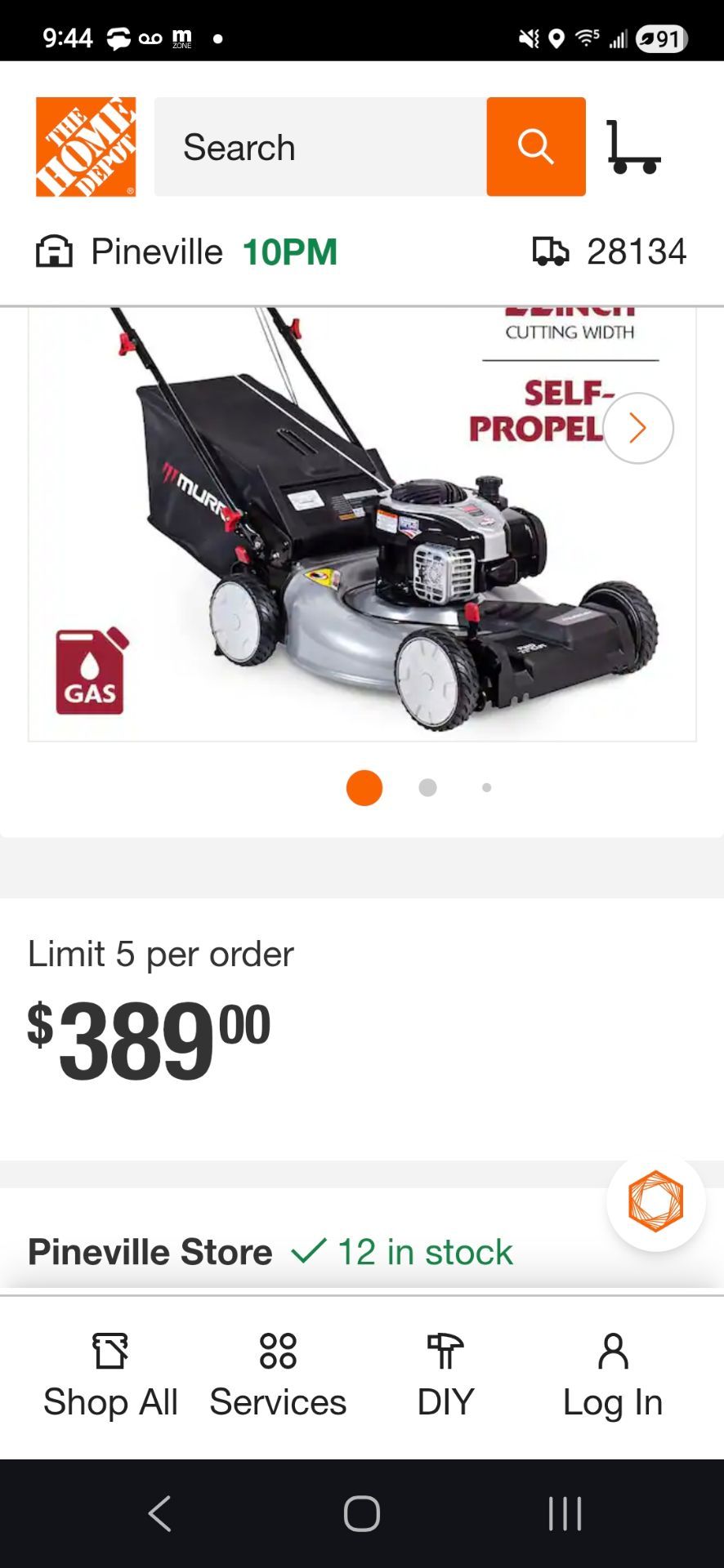 Murray 21 in. 140 cc Briggs and Stratton Walk Behind Gas Push Lawn Mower