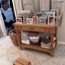 Antigua Pine Sewing Table 