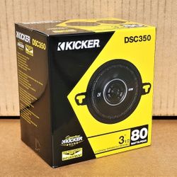 Kicker DSC350 Car Speakers 3.5" 2-Way Coaxial Speaker System 80 Watts DS Series 43DSC3504 🚨 Payment Options Available 🚨 No Credit Needed 🚨