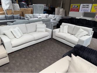 Linen deep extra comfy sofa set