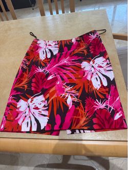 DRAMATIC PRICE DROP: JONES New York, 12, Tropical, lined SKIRT(pairs w/TOMATO SH