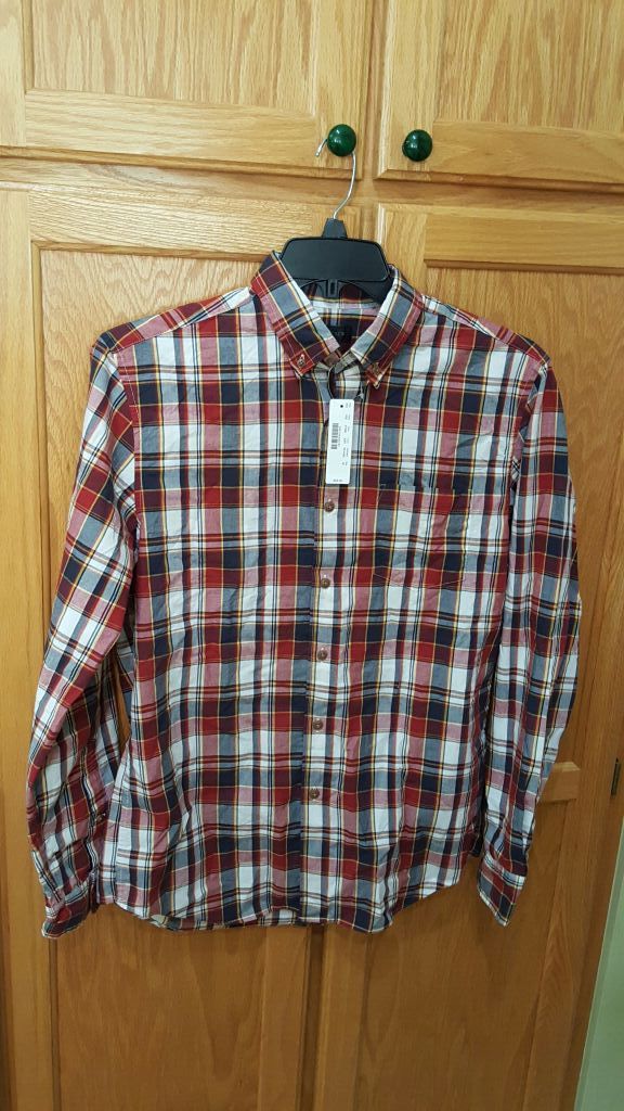 J. Crew size m plaid button up shirt