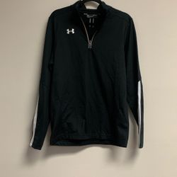 Under Armour Men’s Armour Fleece 1/4 Zip Long Sleeve. Shirts. Sz S.  Black/White.            Sh