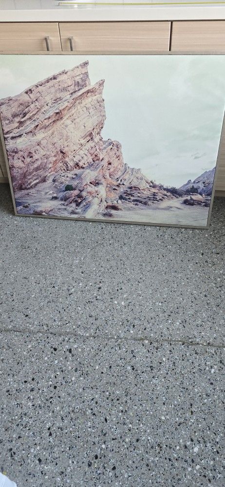 Desert Landscape Painting Canvas Framed. World Market