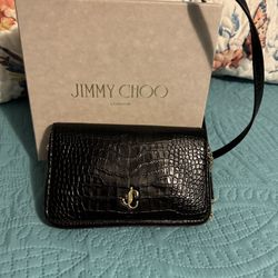 Authentic Jimmy Choo Leather Crossbody Bag