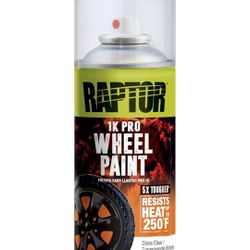 RAPTOR 1K Wheel Paint, Wheel Rim Touch Up Spray Paint, Professional Grade, Easy-To-Use, Clearcoat, 10 oz