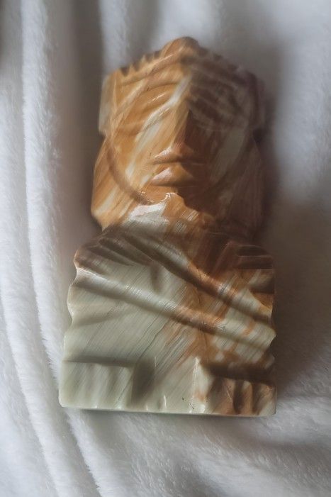 Marble Soapstone Carved Totem Paperweight