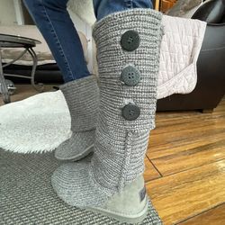 UGG Classic Cardy Knit Convertible Boots 9