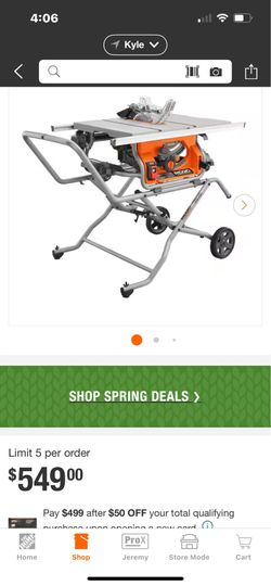Rigid table saw.