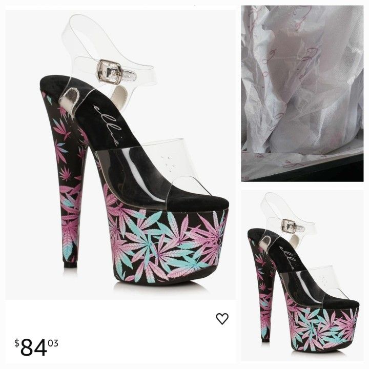 BRAND NEW Ellie Shoes Women's BAMBI 4/20 Mary Jane Stiletto Heels -CLR-6 Platform, 6 Clear