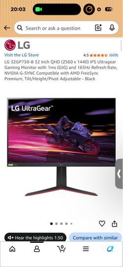 32-inch LG Gaming Monitor