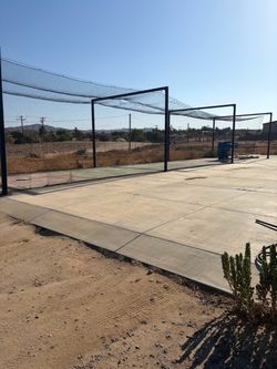 Batting Cage and Pitching Machine