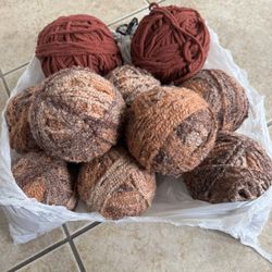 Hand Spun Wool And Chenille Yarn All For $40