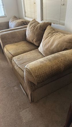 Loveseat and Oversized Chair