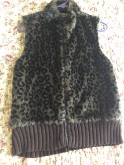 Cheetah print vest