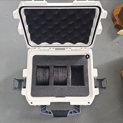 White Hard Case with Custom Foam Insert