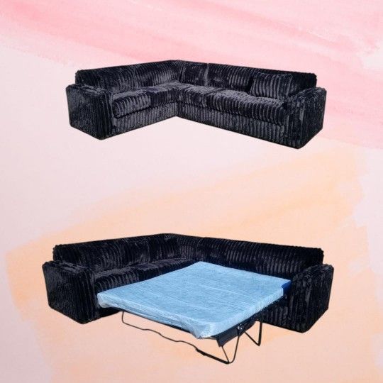 BRAND NEW 7X9FT AND 9X5.5FT SECTIONAL COUCHES CHAISE SOFAS WITH SLEEPER