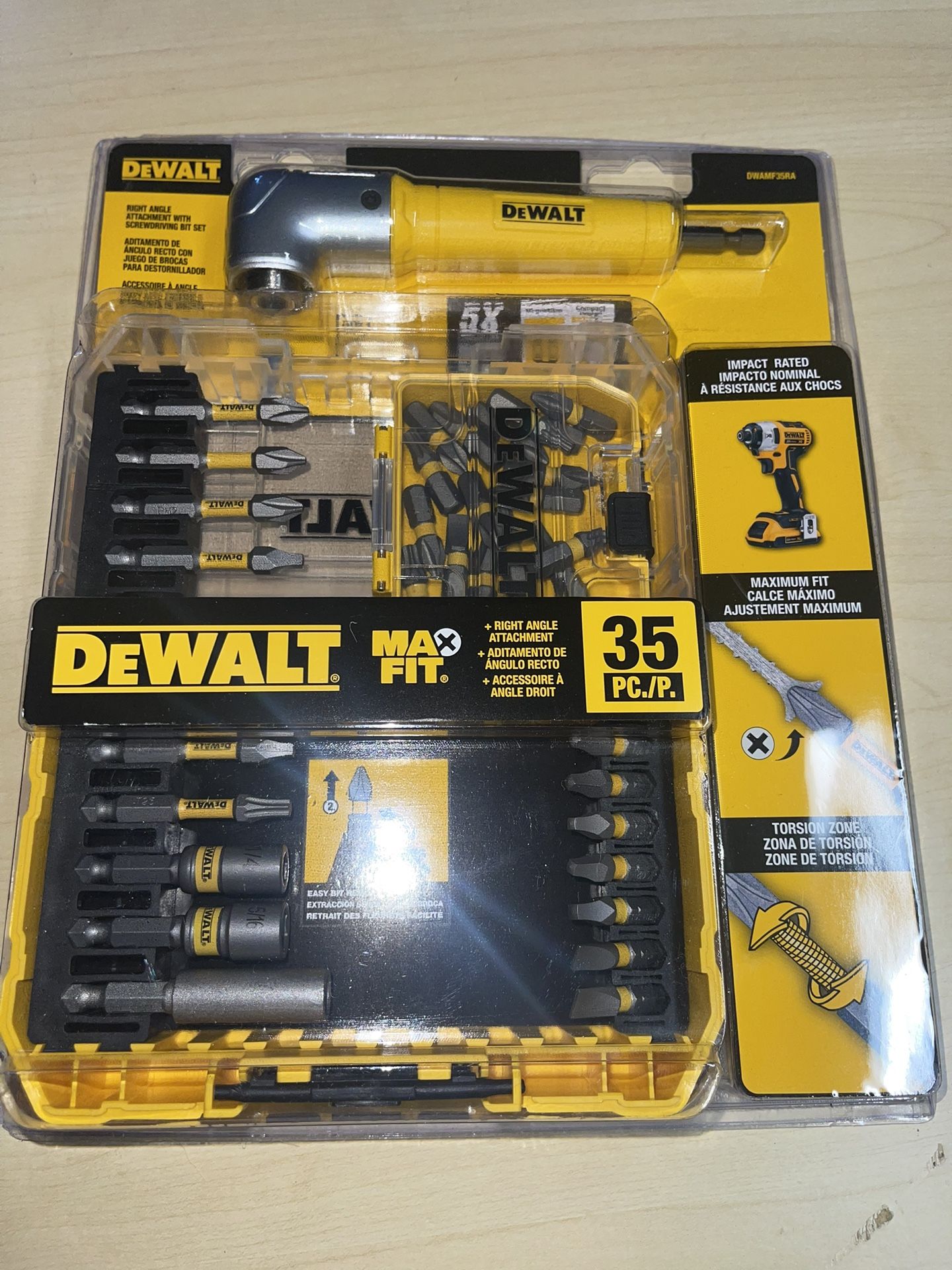 Dewalt Steel Drill And Driver Bit Set W/ Right Angle Adapter