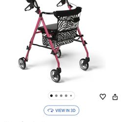 Pink And Zebra Stripe Walker