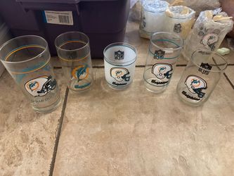 Miami Dolphins NFL Drinking Glass Set