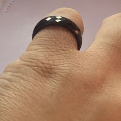 New Titanium Carbide  Unisex  Black Ring  Size 8
