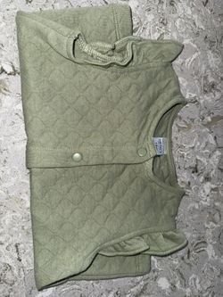 Toddler Pleated Green Vest