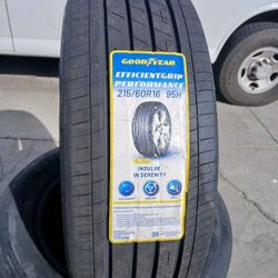 215/60R16 Set Of 4 Goodyear Efficient Grip New Tires 