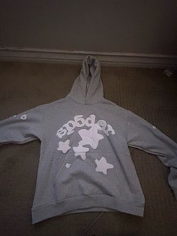 Grey beluga Sp5der hoodie
