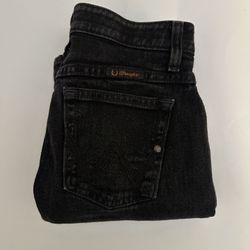 Wrangler women’s Q – baby boot cut black jeans, size 1, 25 inch inseam