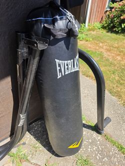 Everlast punching bag and stand.