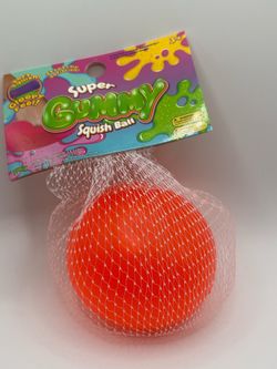 PPNC Super Gummy Squish Ball Squeeze Toy, Orange (Age 3-4 Years)