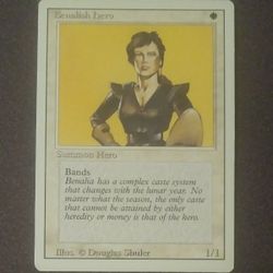 MTG Benalish Hero Bands Summon Douglas Shuler Vintage Magic The Gathering Card Game Wizards Of The Coast Collectible
