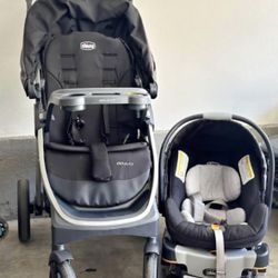 Chicco Bravo 3-in-1 Quick Fold Travel System Stroller Chico