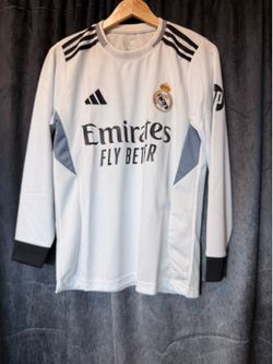 REAL MADRID MEN SOCCER JERSEY WHITE HOME SHORT SLEEVE SIZE M FLY BETTER FAN STYLE