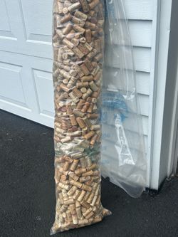 46” tall bag of Wine Corks