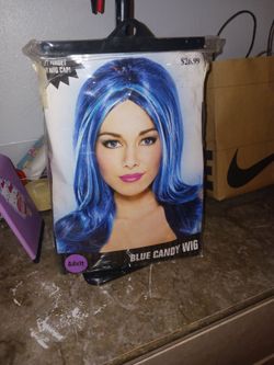 Blue Candy Wig – Adult Costume Wig