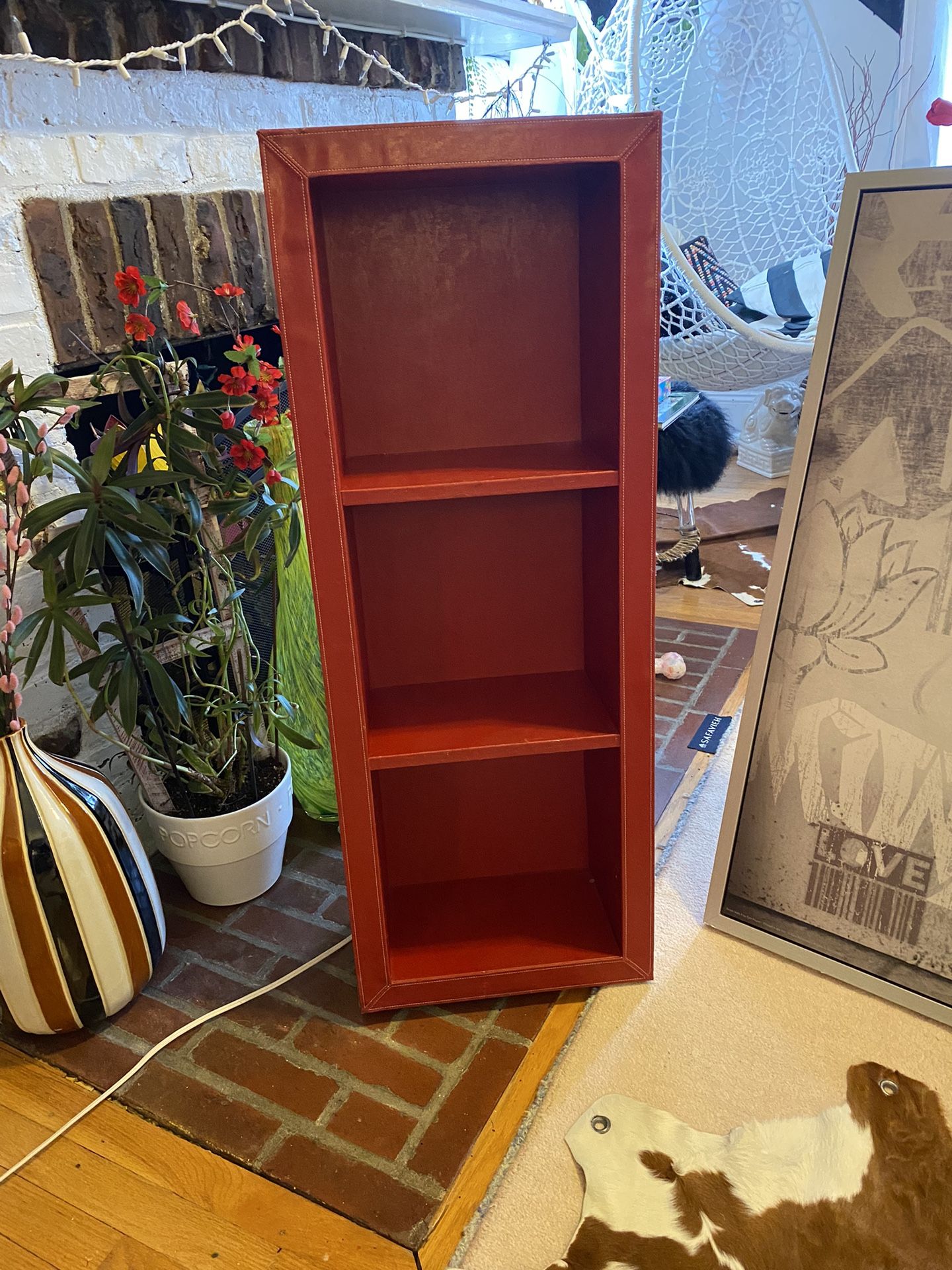 Red Leather Shelf 